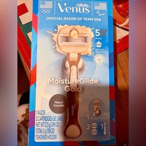 🇺🇸New Gillette Venus MoistureGlide Official Gold Razor of Team USA